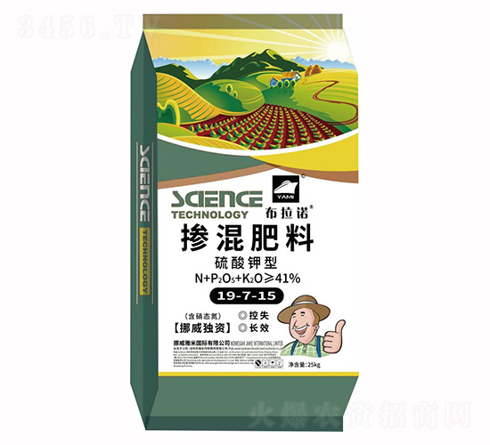 功能型硝硫基配方摻混肥料19-7-15-布拉諾-雅米農(nóng)業(yè)